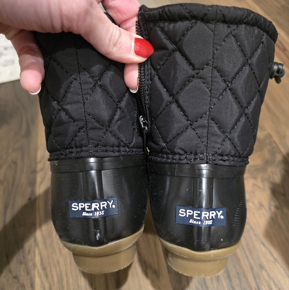 🆕 Sperry Topsider Saltwater Kids Nylon Quilt Duck Boots Fall Winter Classic - Picture 8 of 16